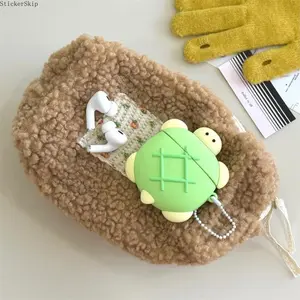 2026 Cute Turtle AirPods Case – Cartoon Turtle Silicone Protective Cover with Keychain, Shockproof Durable Earbuds Case for AirPods 1/2/3/4/Pro/Pro2, Kawaii Animal Accessory for Daily Carry & Gift