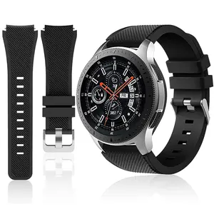 Soft Silicone Smartwatch Band for Gear S3 Frontier and Galaxy Watch 46mm, Comfortable Men's Sports Replacement Strap, Durable and Stylish Design, Smart Watch Straps, Smart Watch Accessories