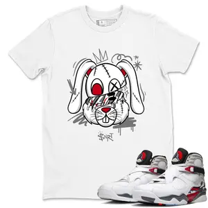 Unisex T-shirt To Match Sneakers Jordan 8 Bunny - Crazy Bunny. 100% Cotton for Casual Wear. Comfortable Summer Unisex T-Shirt to match Jordan Sneaker. Streetwear Style. urban outfitters