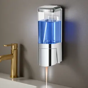 Home 500ML Wall Mounted Soap Dispenser, Bathroom Press Bottle, Shampoo and Shower Gel Holder, Durable Plastic Design, Easy to Install, Space-Saving Storage Solution