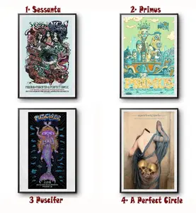 PosterElevate Sessanta V2.0 Primus Puscifer in Milwaukee WI May 31 2025 Tour Poster 110 gsm Luster Photo Paper Realistic Images for Dorms Bedrooms Studios Home Offices