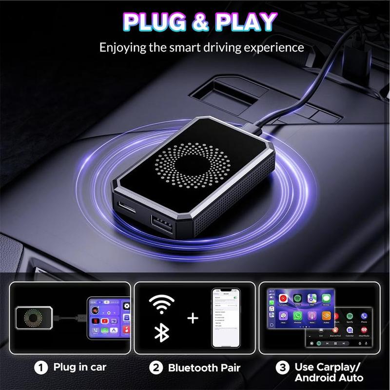 3-in-1 Wireless CarPlay Adapter Magic AI Video Box for iPhone with YouTube Plug and Play for Factory OEM Wired Car Play Cars & iOS 10+ 3-in-1 Wireless CarPlay Adapter Magic AI Video Box for iPhone with YouTube Plug and Play for Factory OEM Wired Car Play Cars & iOS 10+
