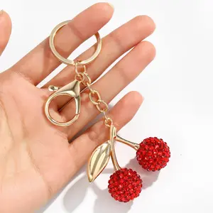 Cherry Keychain and Bag Charm - Cute Cherry Charm for Handbag, Purse - Perfect for Birthday, Christmas