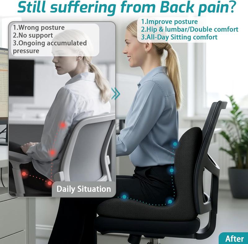 Non-Slip Memory Foam Seat Skin-Friendly Extended Zipper Easy Remove Wash Back Support Cushion Comfy Chair Adjustable Chair Breathable Cloth Leg Pain Mesh Non-Slip Memory Foam Seat Skin-Friendly Extended Zipper Easy Remove Wash Back Support Cushion Comfy Chair Adjustable Chair Breathable Cloth Leg Pain Mesh