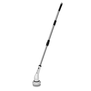 Electric Spin Scrubber with Extendable Handle, Compact Portable Electric Cleaning Brush for Bathrooms, Floors
