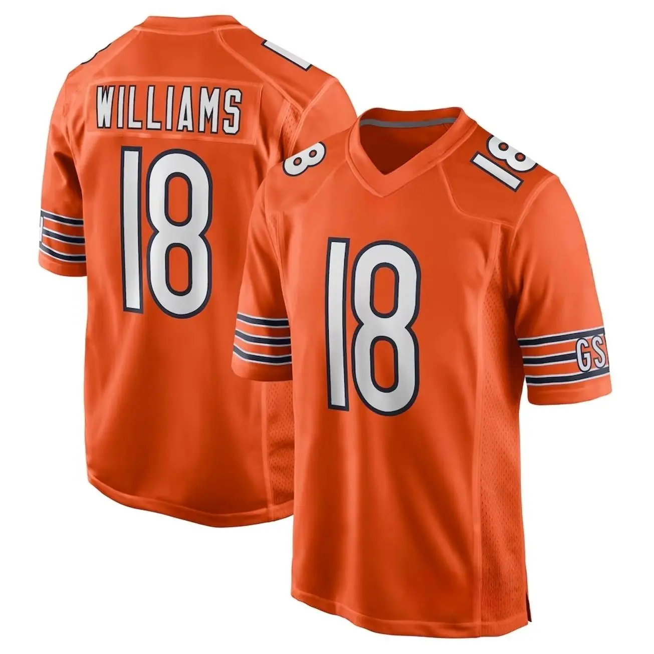 Unisex Football inspired by Chicago Williams 18 Alternate Player Game Jersey - Orange
