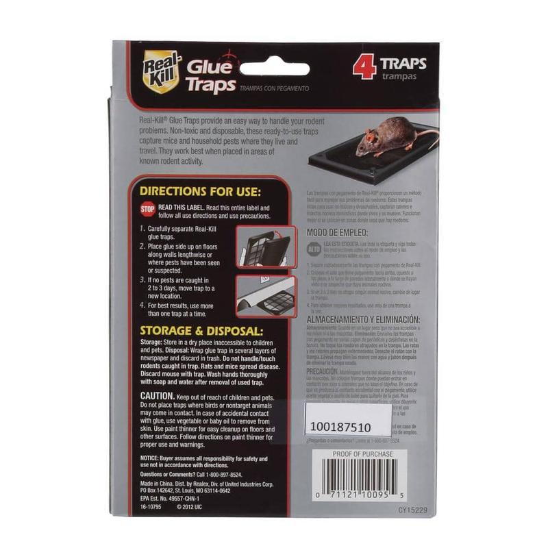 Mouse Glue Traps Non-Toxic (4-Count)