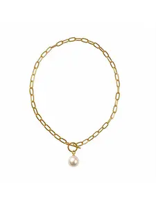 Fashion Imitation Pearl Pendant Necklace, Long Chain, Casual Style, All Seasons, Perfect Gift for Mom, Wife, Teacher