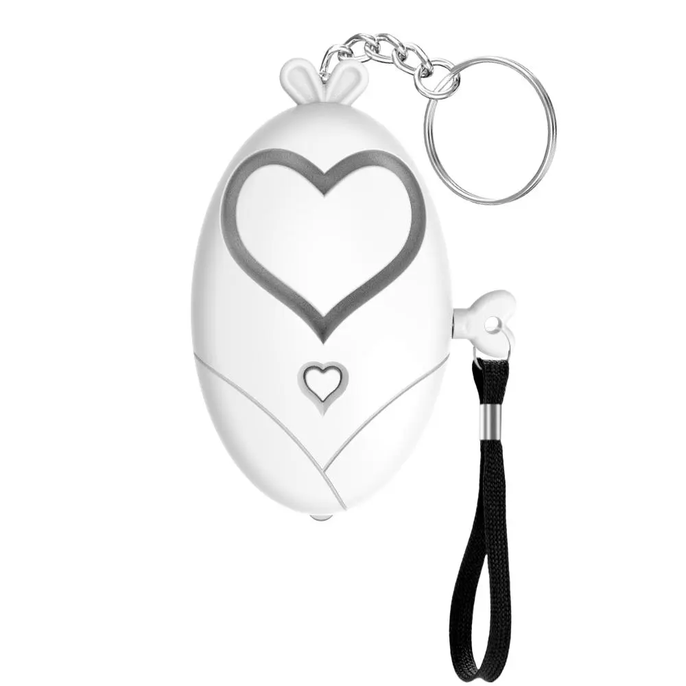 Heart Shaped Keychain Security Alarm, Anti Theft Alarm, Multipurpose Keychain Security Alarm with LED Light, Personal Safe Sound Emergency Safety Alarm for Women, Gifts For Girl, Alarm System