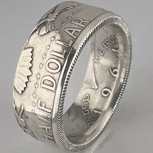 1964 Half Dollar Coin Ring Size 6-14