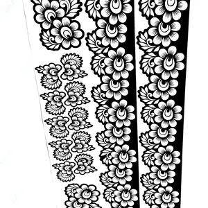 Henna Stencils Full Set Palm Feet Fingers Design for Temporary Henna Tattoos