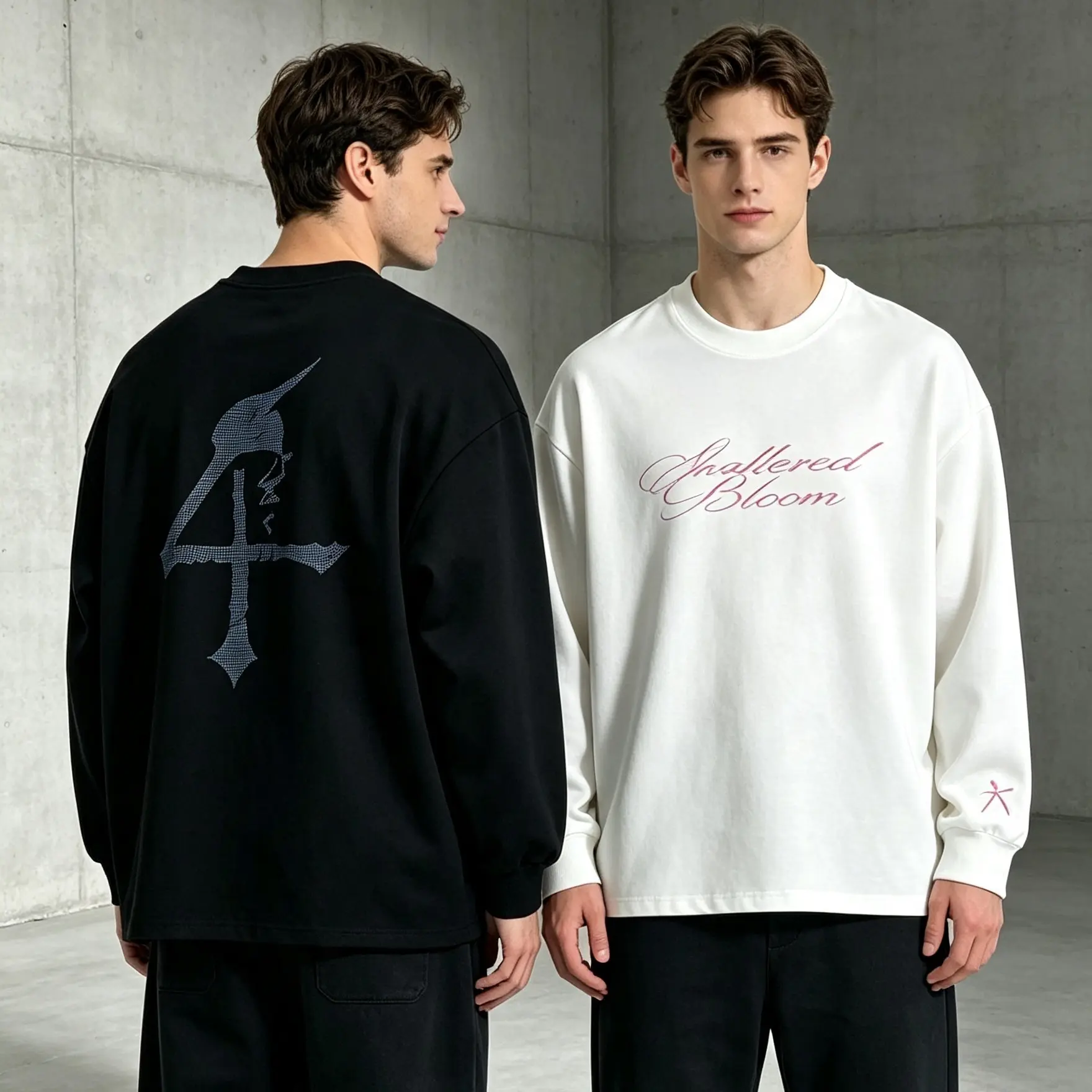 2 items bleach Thermal Sweatshirts Anime Inspired Ulquiorra Cifer and Byakuya Sweatshirts Long-sleeved Winter Medium Length Long Sleeve Crew Neck Casual Menswear Sweatshirts Tops