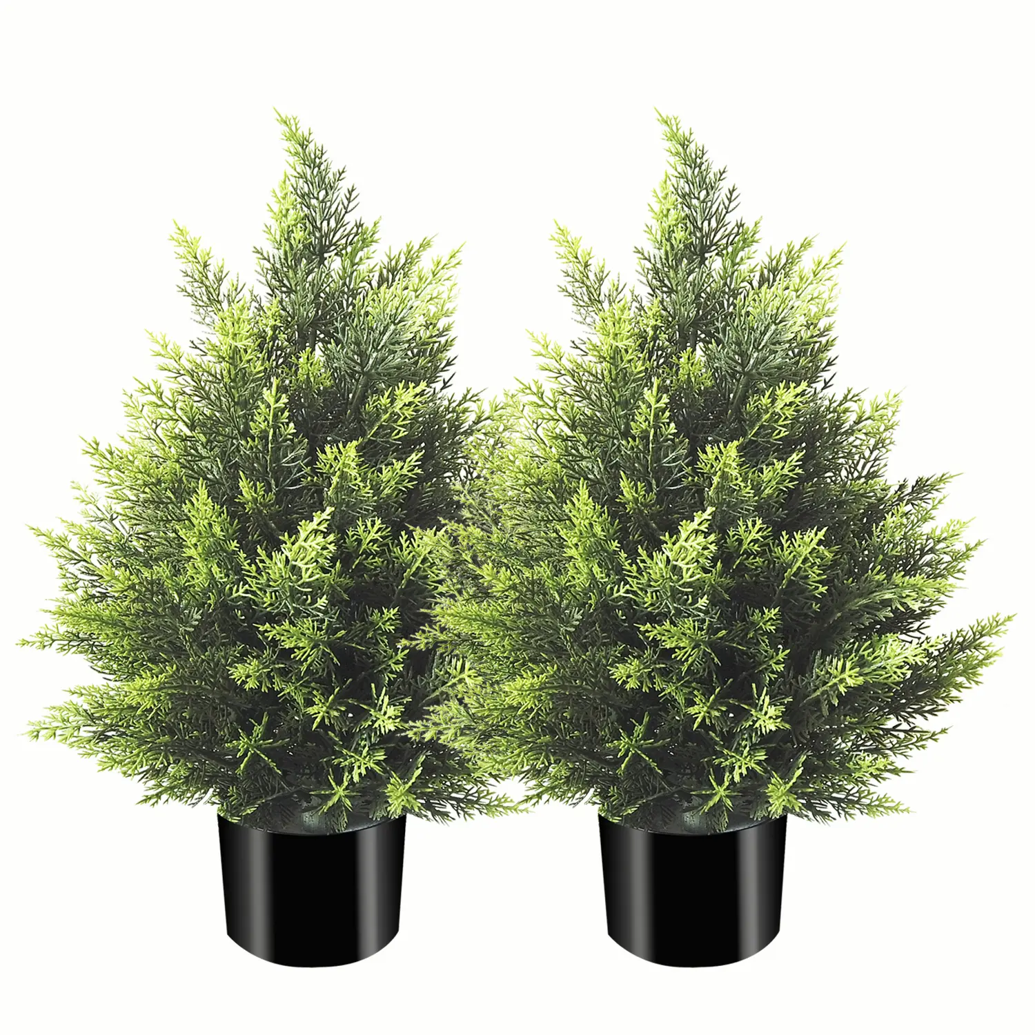 2FT Lifelike Artificial Cypress Trees (2-Pack), Premium Decorative Indoor-Outdoor Home Decor Trees, Ideal for Front Door Accents & Gifting, Lifelike Artificial Trees