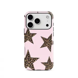 Leopard Star Fashion Design Phone Case for iPhone 17/16PM/15PM/13/13MINI/12/11 XSMAX 7 SE2 Glossy Version