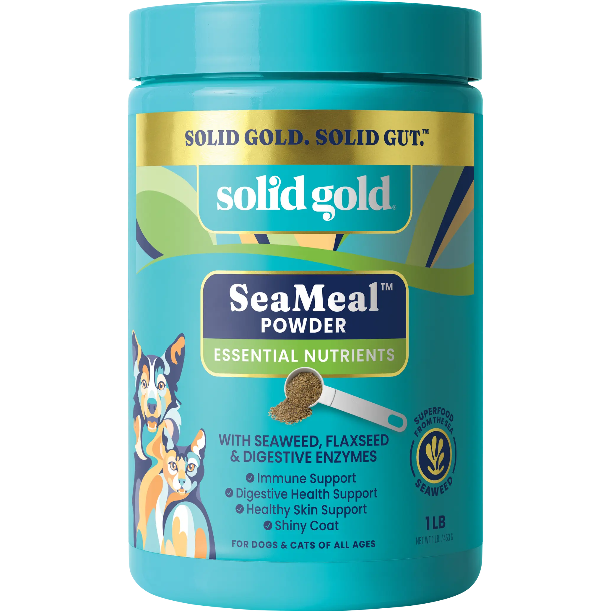 Solid Gold SeaMeal Daily Wellness Supplement Powder for Dogs & Cats