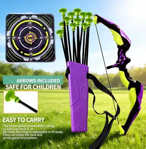 Children’s Safety Suction Cup Bow & Arrow Toy Indoor/Outdoor Shooting Sports Set with Targets and Arrows