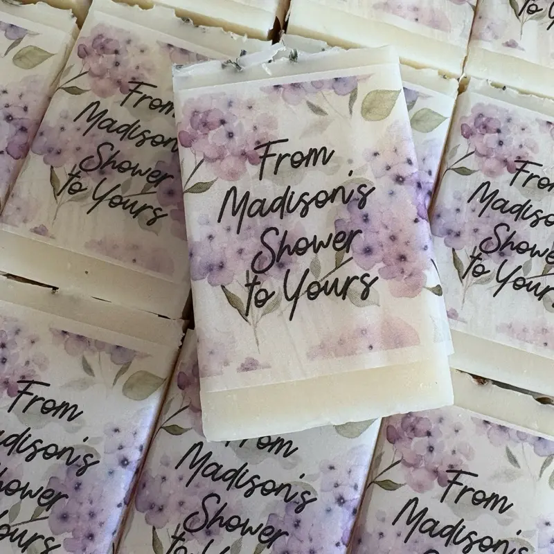Lavender Essential Oil Soap Favors - Natural Soap for Bridal, Baby, Wedding, and More