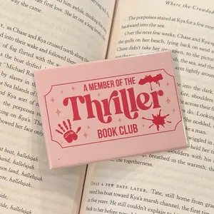 Thriller Book Club Fridge Magnet 2.5x3.5in - Bookish Magnet Decor