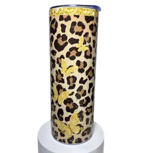 Cheetah Print Tumbler - Perfect for Your Drinks - Drinkware, Bottle Cup Washable