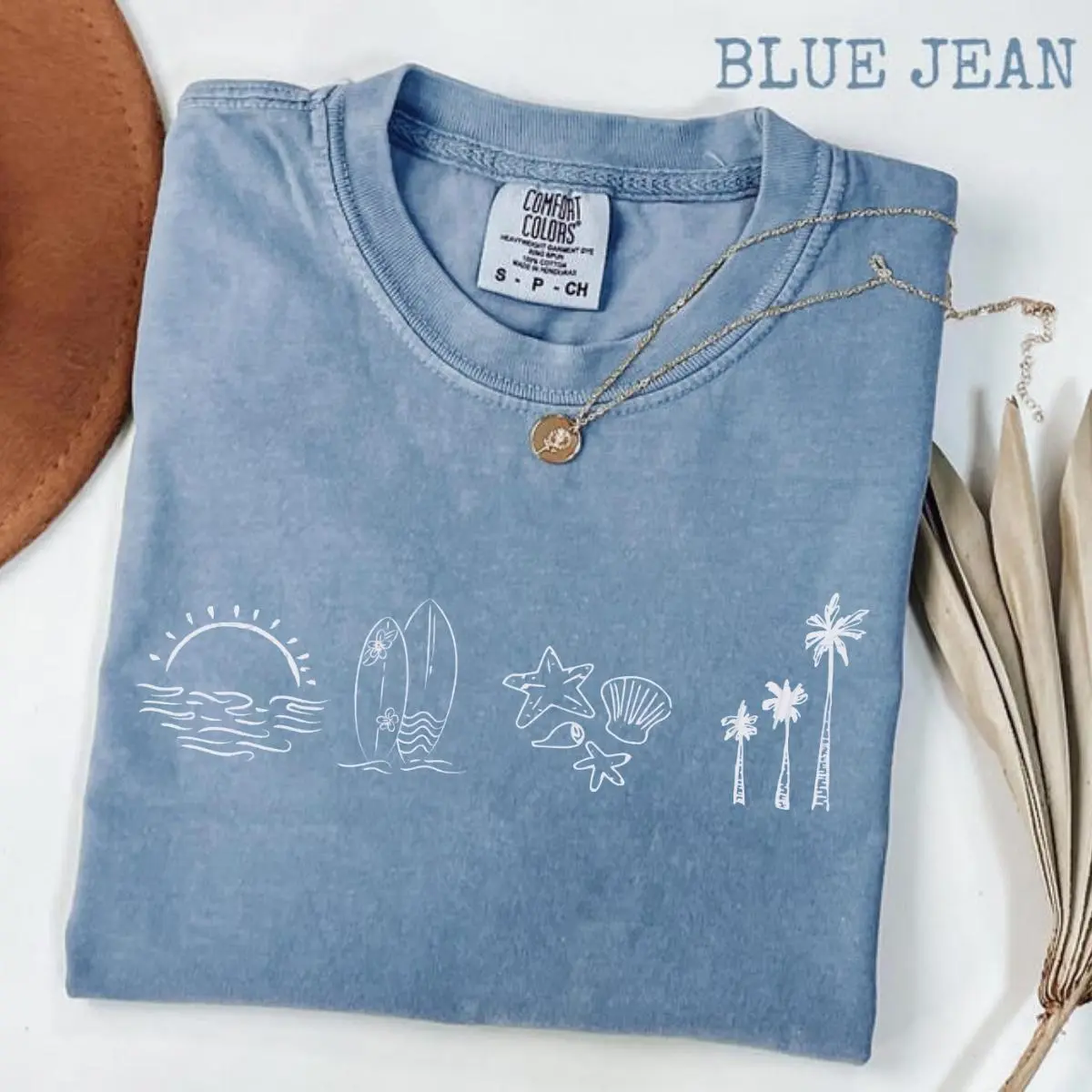 Comfort Colors Surfer Ocean 90s Vintage Style T-shirt, Retro Sea Shell Beach  T-shirt, Summer Surfer Top, Ocean Lover Gift, Surfer Unisex Tee