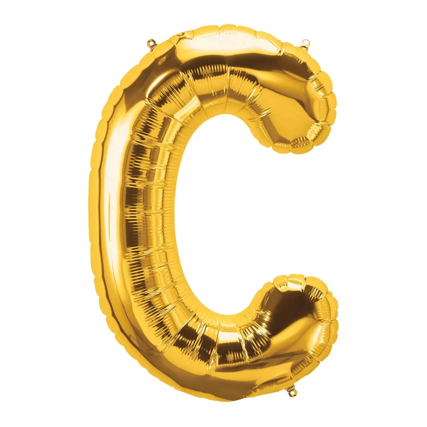 34-in Gold C-Shaped Letter Mylar Balloon, Festive Party & Home Supplies for Birthday, Anniversary Balloon Decor, Letter Balloons