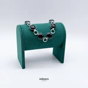 MINARA 950 Silver ONIX Bracelet. Made of natural stone with an extension.