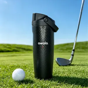 Owala 30oz Stylish Black Honeycomb Insulated Tumbler Mug - Kitchenware Drinkware Leak-Free Vacuum Flask with 24hr Cold Retention, Leak-Proof Design, Portable Handle, Leak-Free Vacuum Flasks