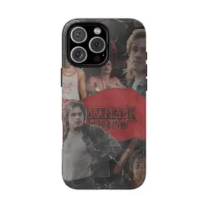 Stranger Things Billy Hargrove Collage Tough Case, Vintage Grunge Style With Multiple Billy Portraits And Movie Logo, Durable TPU Lining And HD Print, For iPhone 17/16/15/14, For Samsung Galaxy S25/S24