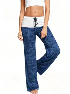 Spring/Summer/Autumn/Winter Women's New Loose Splicing Patchwork Design Pants Casual Pants Elastic Pants Yoga Pants