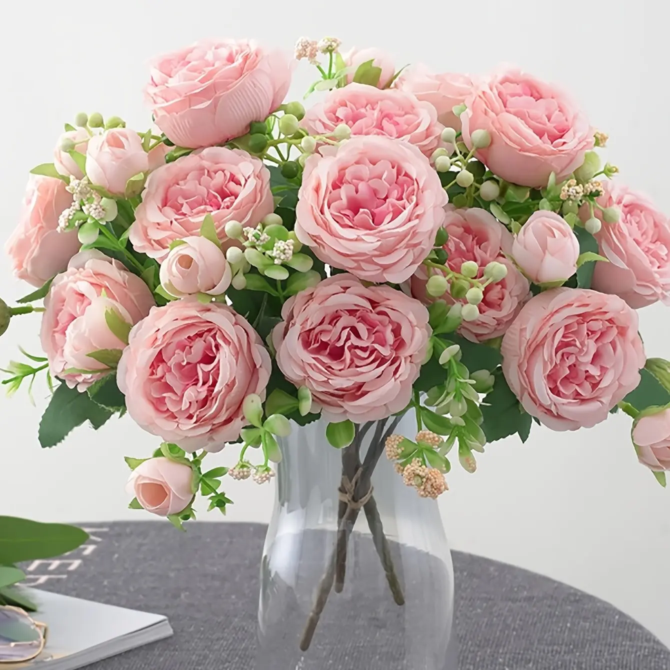 4pcs Simulation Persian Roses for DIY Bouquets, Home Decor, Diy Floral Decoration, Faux Flower Decorations - Decorative Artificial Flowers, Faux Plastic Flowers, Perfect for Weddings, Engagement Parties, Mother's Day, Birthdays, and More!