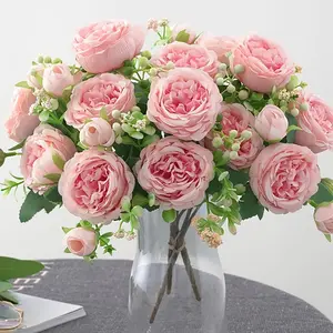 4pcs Simulation Persian Roses for DIY Bouquets and Home Decor - Plastic flower, Lifelike Artificial Flower, Perfect for Weddings, Engagement Parties, Mother's Day, Birthdays, and More!