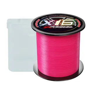 BKUMAN 16-Strand PE Braided Fishing Line, Pink - 300M/500M/1000M with Multiple Strength Options, Smooth & Abrasion Resistant for Freshwater & Saltwater Fishing