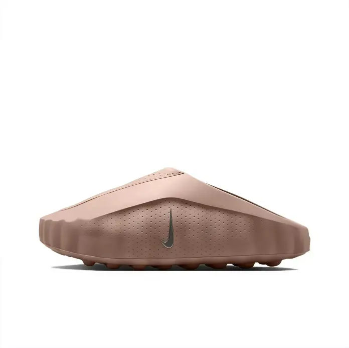 Slip‑on mule clogs dusty rose perforated upper thick wavy outsole sleek futuristic silhouette lightweight cushioned casual street resort pool unisex fashion slide footwear