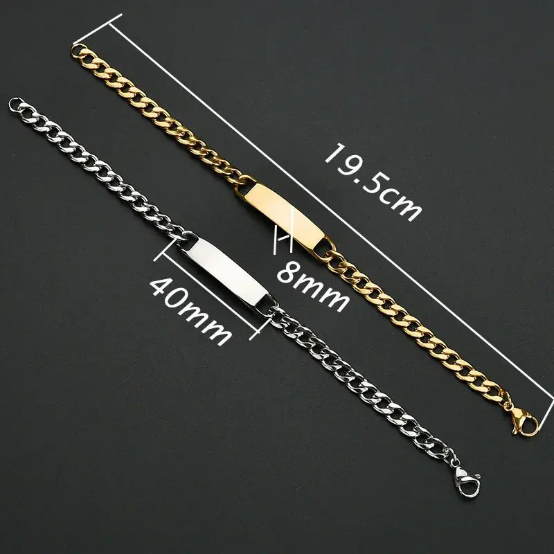 Personalized Engrave Eye Colorful Picture Customized Bracelet Stainless Steel For Women Men