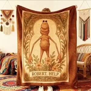 Flannel Blanket — Crafted from soft, comfortable polyester for a gentle touch; highly versatile and perfect for napping; an ideal gift for friends and family.