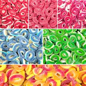 Eshopx Gummy Rings-Soft & Chewy Candy | Candy Treats 7 different flavors  Snack Sweet Bonbon