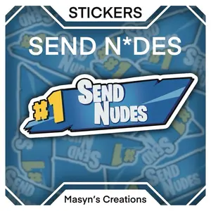 Send N* des Victory Royale Sticker – Funny FN-Inspired Meme Decal for Gamers Perfect for Laptops, Water Bottles, Gaming Setups, Meme Stickers die cut vinyl sticker