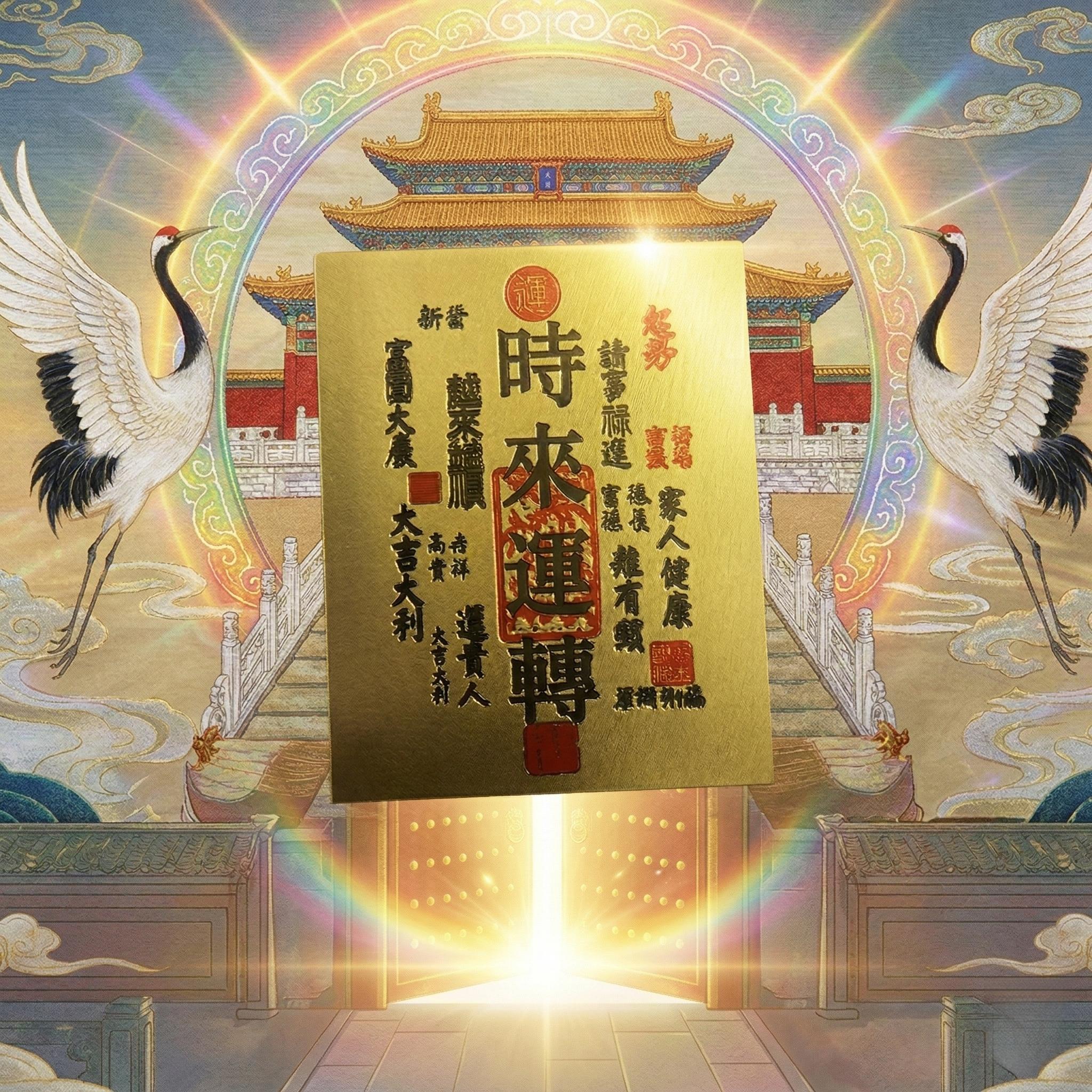 Taoist Consecrated Magic Talisman, Evil Dispelling Protection Blessing Paper