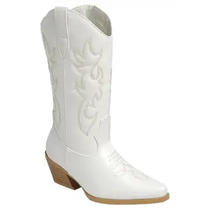 Pretty in White Cowgirl Boots