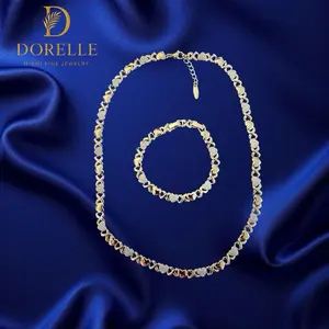 Dorelle Miami Fine Jewelry Set - Elegant Design with Gold-Tone Necklace and Bracelet Collection