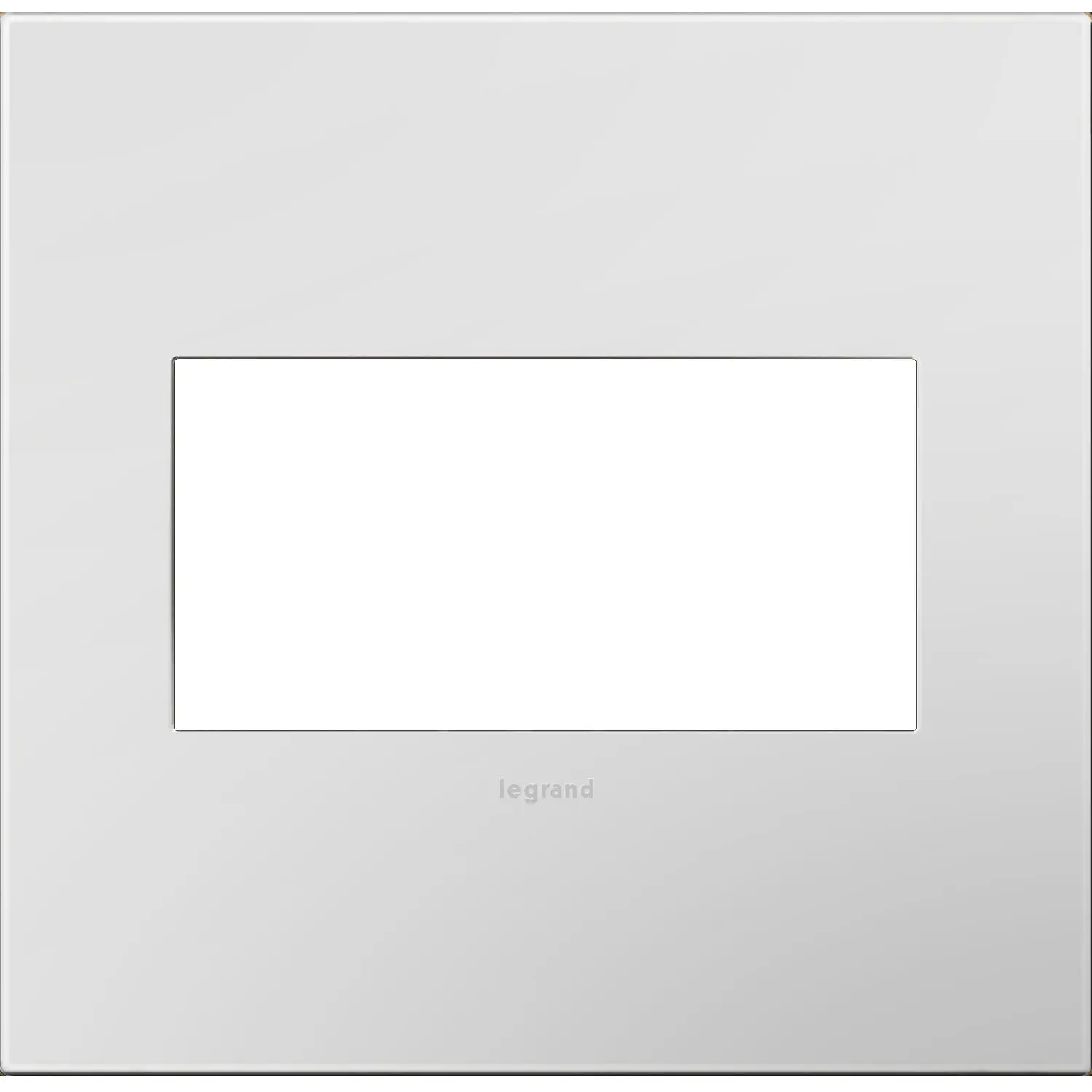adorne Two-Gang Screwless Wall Plate with Microban Powder White