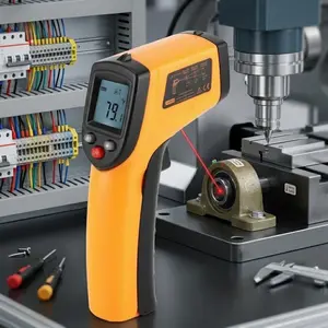 Professional Non-Contact Infrared Thermometer Gun - High Accuracy Laser Temperature Gun for Automotive Repair, Electrical & HVaC Maintenance. Instant Read, Durable & Fast Response Tool for Engine Diagnostics & Industrial Equipment.