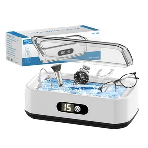 49KHz Ultrasonic Jewelry Cleaner 5 Clean Modes Ultrasonic Cleaner with 304 Stainless Steel Water Tank