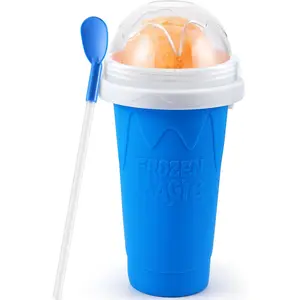 Tgosomt Slushy Cup, TIK TOK Frozen Magic Slushie Maker Cup Squeeze,Ice Cream Make,Cool Fun Stuff Things Gadgets (Blue) tgosomt