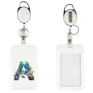 Plastic Employee Card Holder with Retractable Buckle, Employee Badge Holder with Lanyard, Identity Badge Card Case, Suit for Nurses