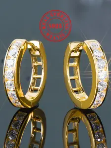 S925 Sterling Silver 0.96 Carat Synthetic Moissanite Earrings, Luxury Gorgeous Earrings for Women & Girls, Trendy All-match Jewelry for Birthday Gift