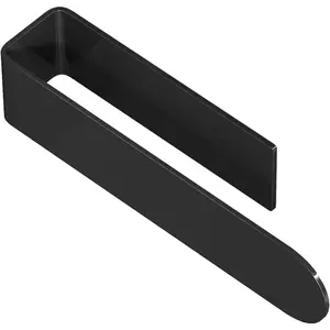 Adhesive Towel Holder, Self Adhesive Hand Towel Racks for Bathroom Wall Mounted, 8 Inch Square Hand Towel Bar Stick on Wall for Kitchen Cabinet RV, Black
