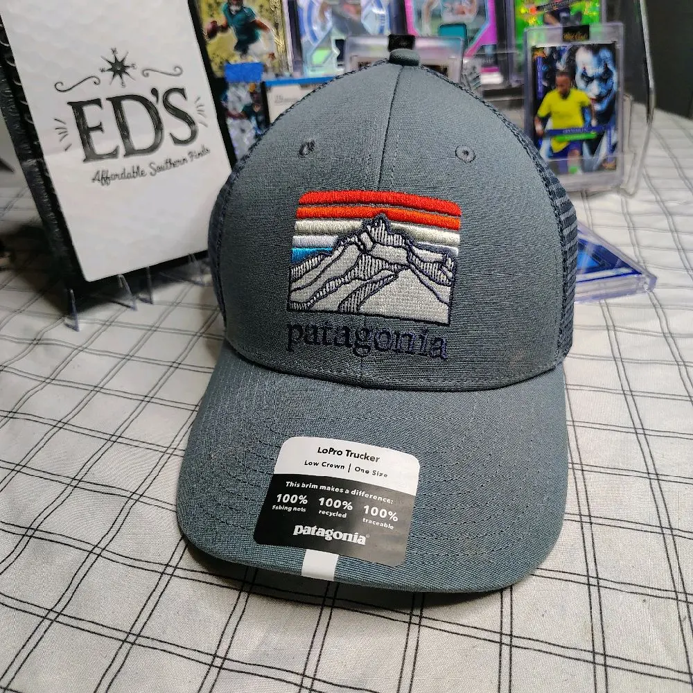 Patagonia LoPro Trucker Hat - One Size, 100% Polyester, Mountain Logo, Comfortable Fit, Ideal for Outdoor Activities