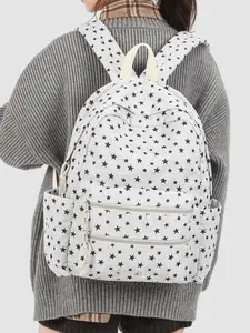 1pc  Women's lightweight backpack with zipper closure, fashionable and versatile, suitable for students' campus travel, commuting and tourism. Women's backpack, Trendy Backpack, Traveler Essentials Backpack