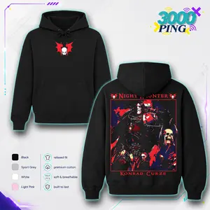 Warhammer 40k Hoodie Night Lords Konrad Curze Graphic, Vintage Cotton Sweatshirt, Chaos Space Marine Merch, Ave Dominus Nox Pullover, Unisex Cotton Top